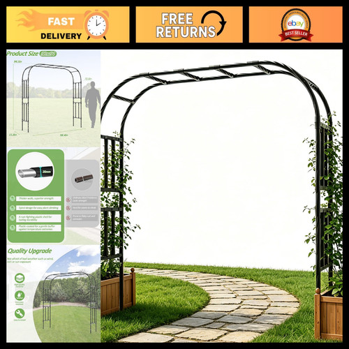 Thick metal garden arch - metal,