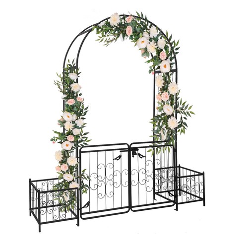 Metal garden arch with - garden,