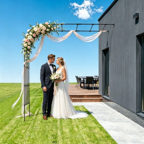 Half side garden arch - half,