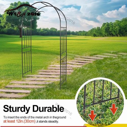 Metal garden arch - metal, 7.2ftx4.5ft