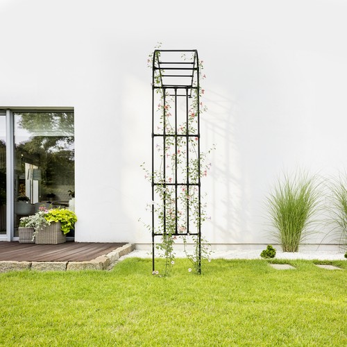 Half side garden arch trellis - side,