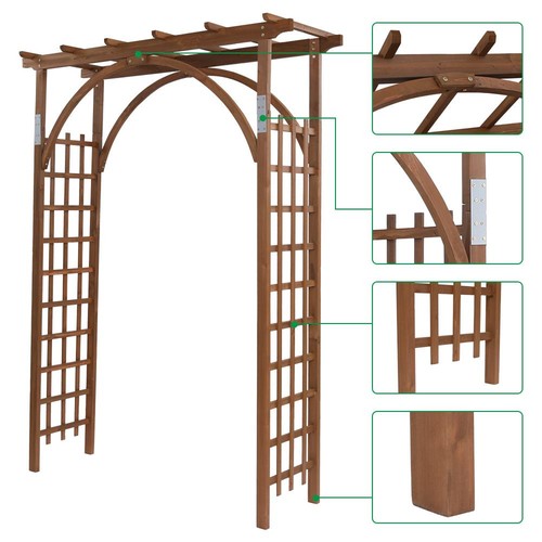 Wooden garden arch - wooden,