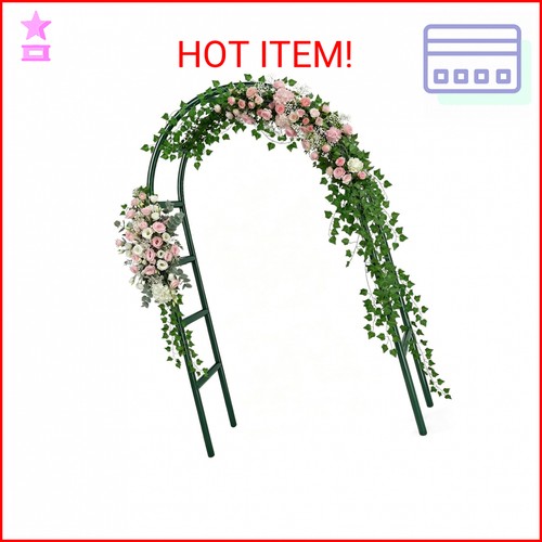 Rubfac 8ft metal garden arch - rubfac,