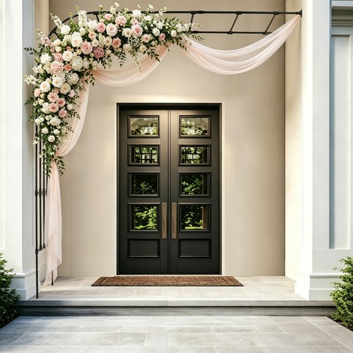 Half side garden arch trellis - arch,