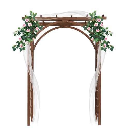 8ft wooden garden - garden, arches
