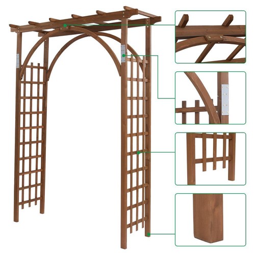 Wooden garden arbor - wooden,