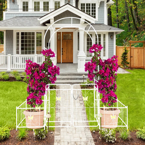 Metal garden arch with - garden, gate