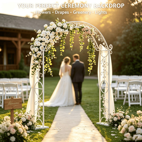 White metal wedding - white,